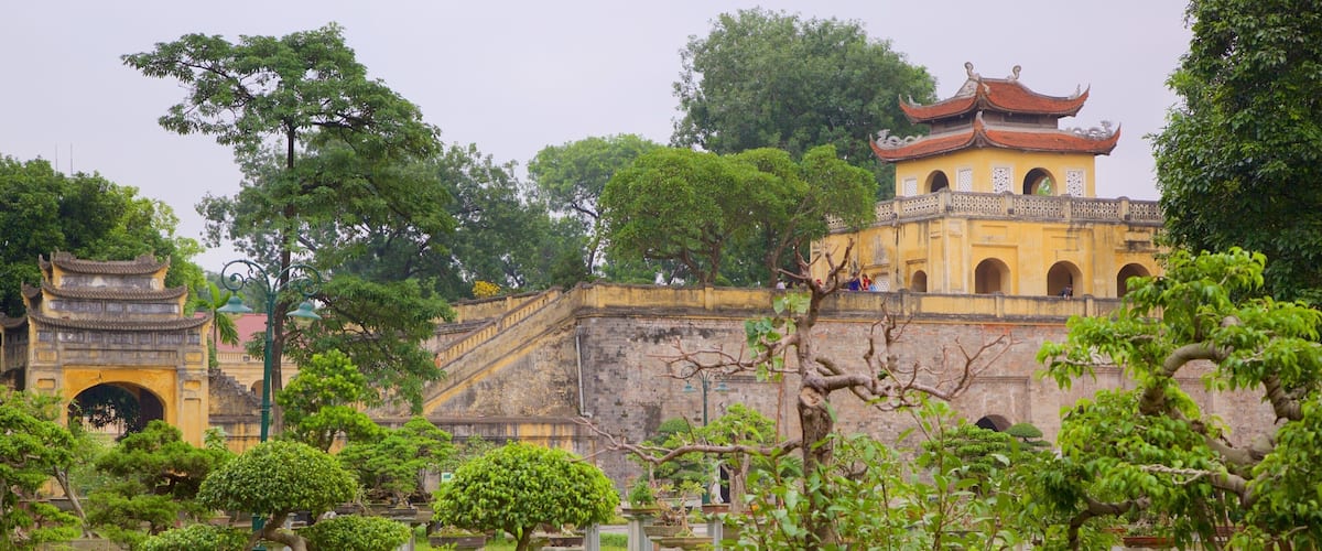 Hanoi Citadel featuring a park and a temple or place of worship