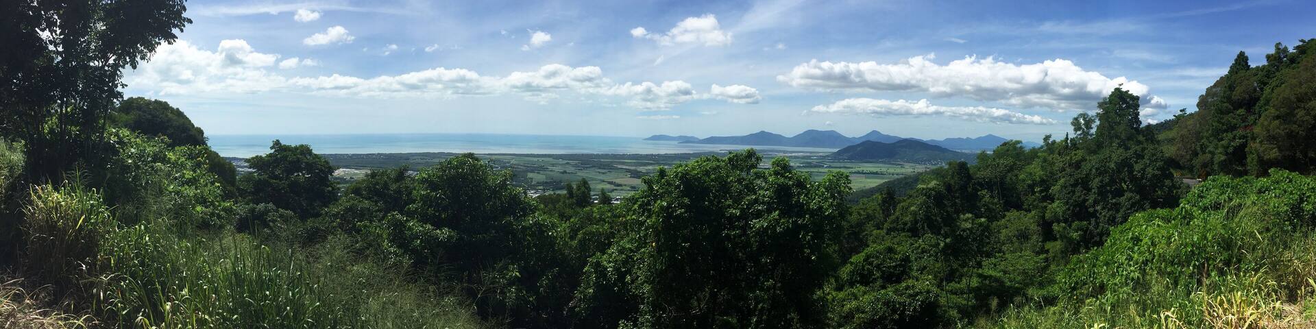 Beautiful natural features of waterfall and valley in Far North Queensland, Australia