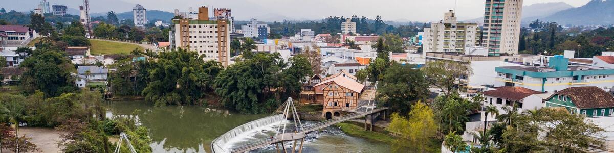 Timbó SC - Jardim do Imigrante tourist complex and city of Timbó, Santa Catarina, Brazil