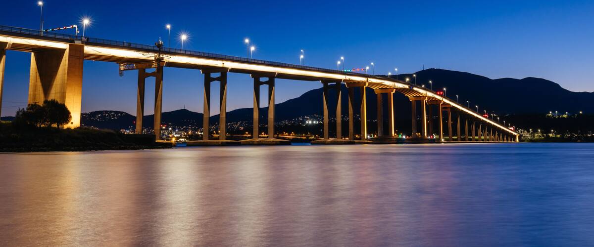 Tasman Bridge in Hobart Tasmania Australia
