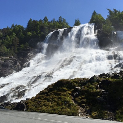 Another waterfall by the side of the road.