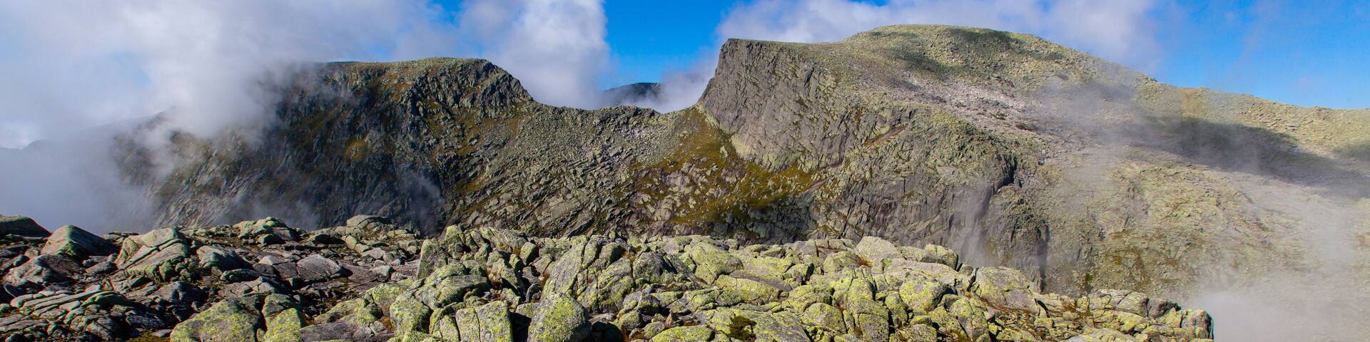Beautiful view of the mountains in Rosendal Norway. On a hiking trip to Bjørndalstraversen.