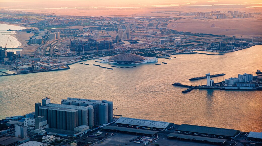 Abu Dhabi Saadiyat Island aerial view morning