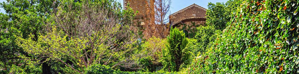 Stone steps leading to a medieval village church