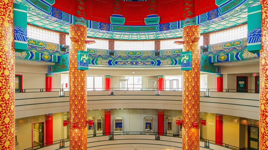 Calgary Chinese Cultural Centre featuring heritage elements and interior views