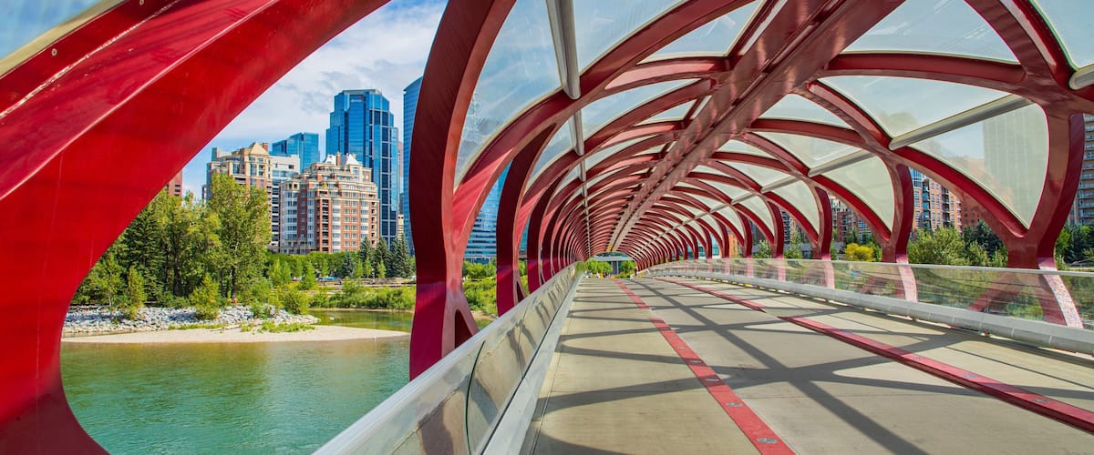 Peace Bridge featuring a bridge