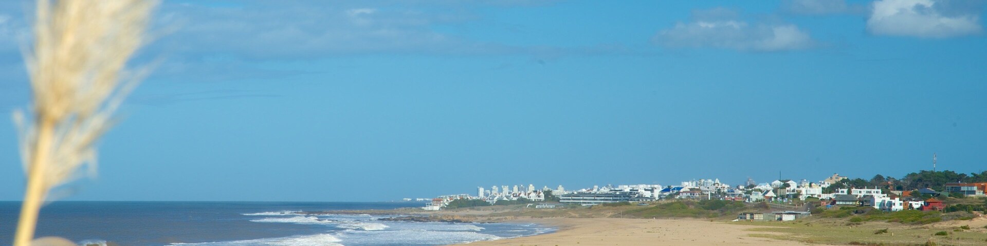 Bikini Beach which includes a beach, general coastal views and landscape views
