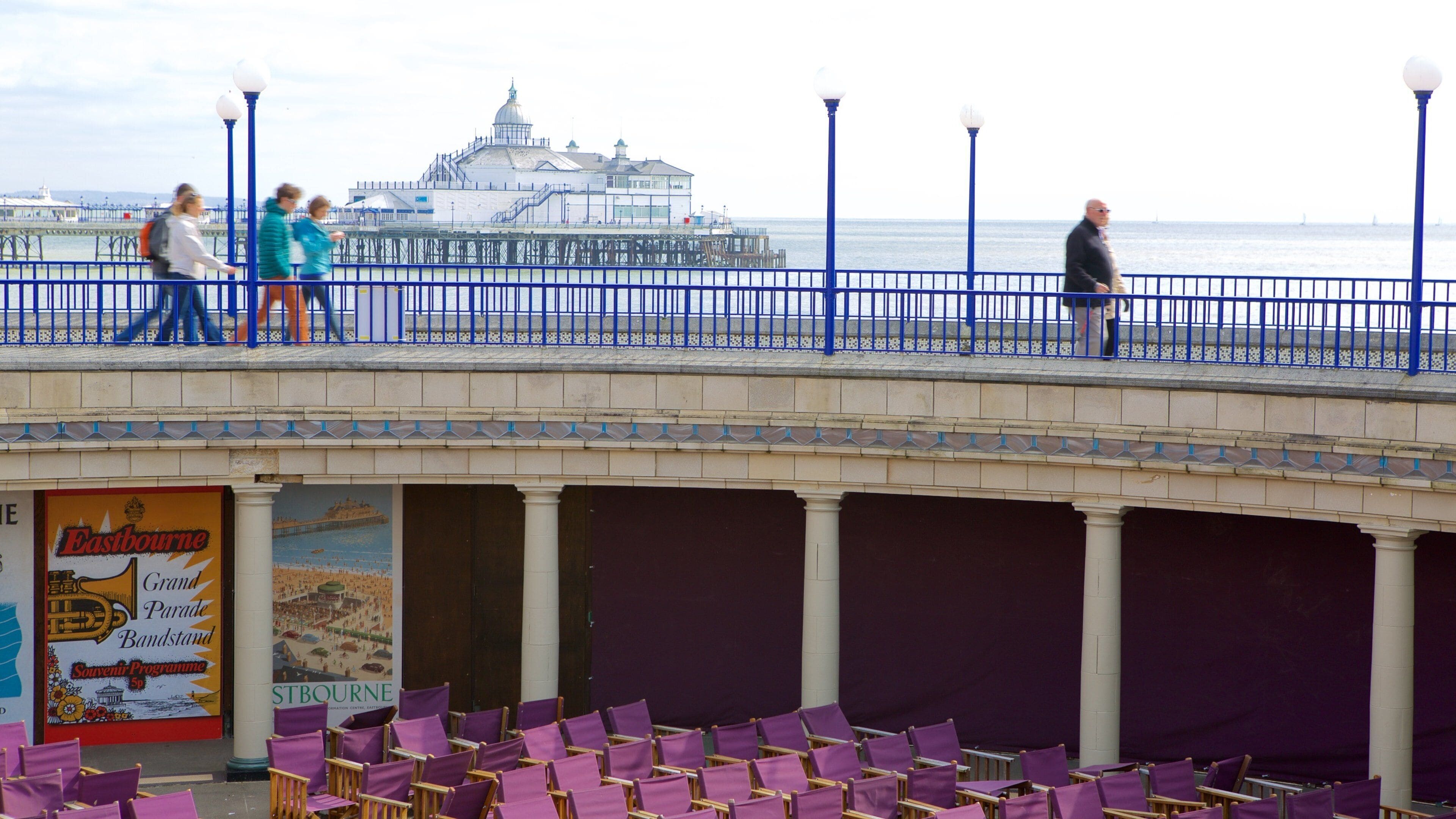 Eastbourne Bandstand which includes general coastal views