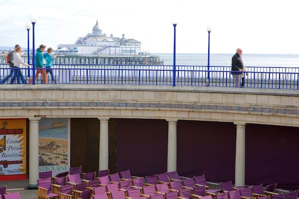 Eastbourne Bandstand which includes general coastal views