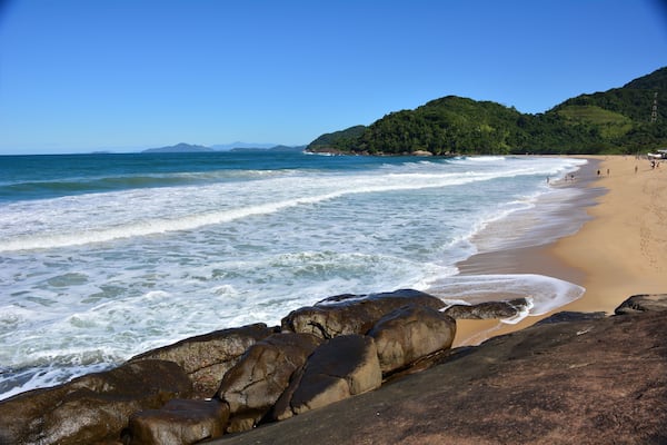 Prumirim beach in Ubatuba, Brazil