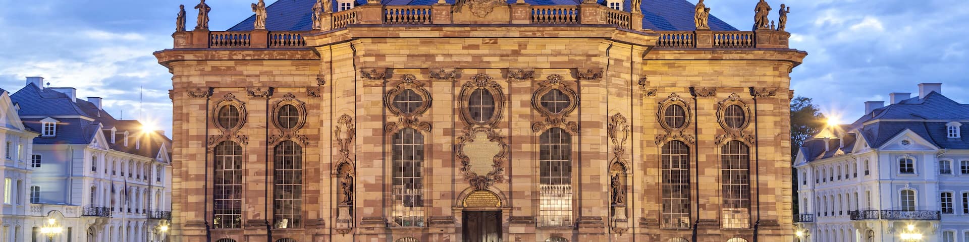 Ludwigskirche - a Protestant baroque style church in Saarbrucken, Germany (eastern facade)