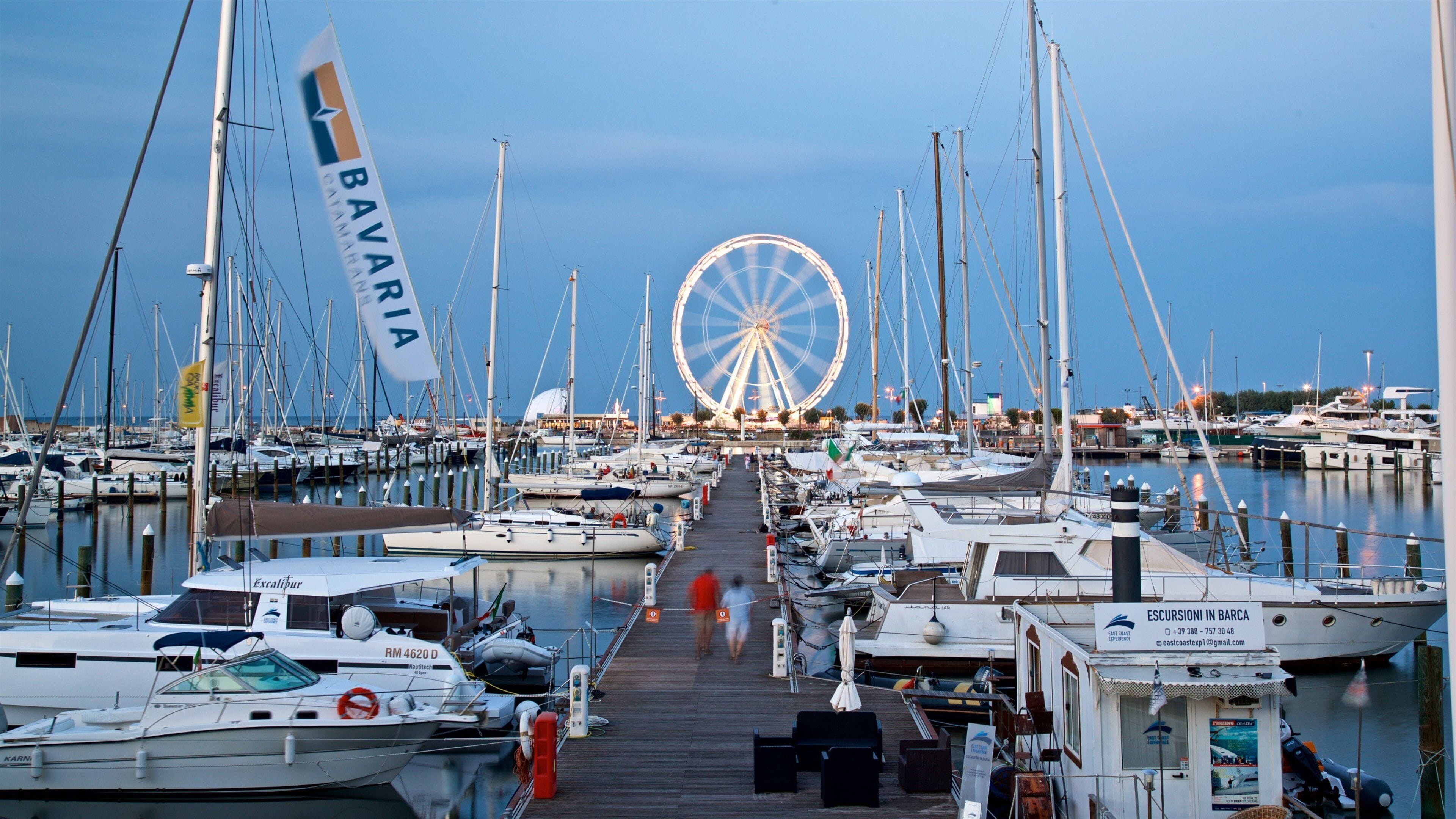 Rimini Marina showing a bay or harbor