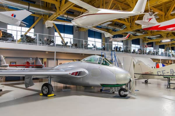 Aero Space Museum of Calgary showing interior views