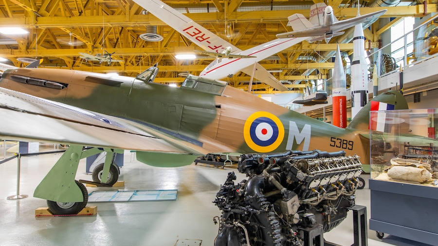 Aero Space Museum of Calgary which includes interior views