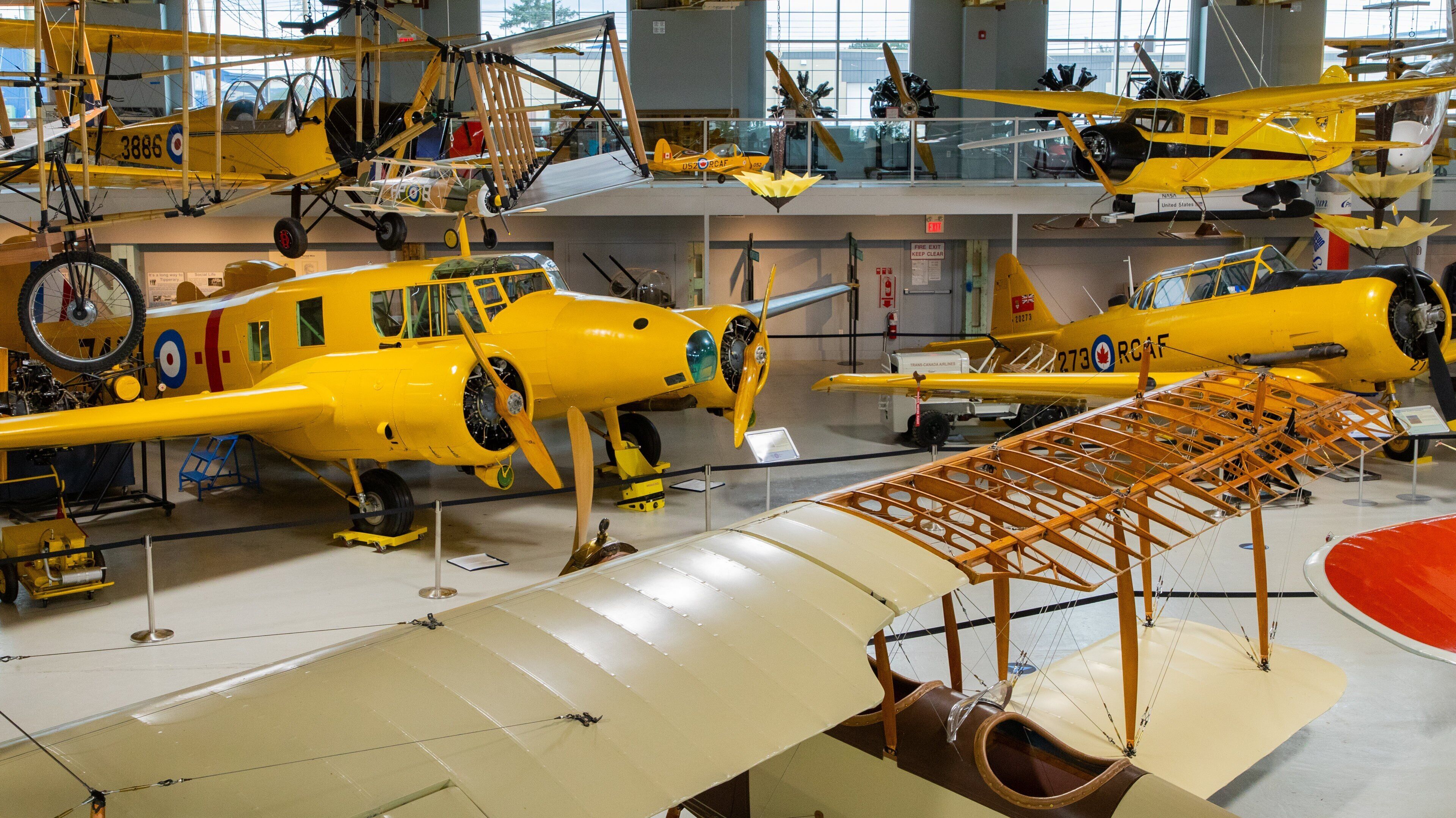 Aero Space Museum of Calgary showing interior views