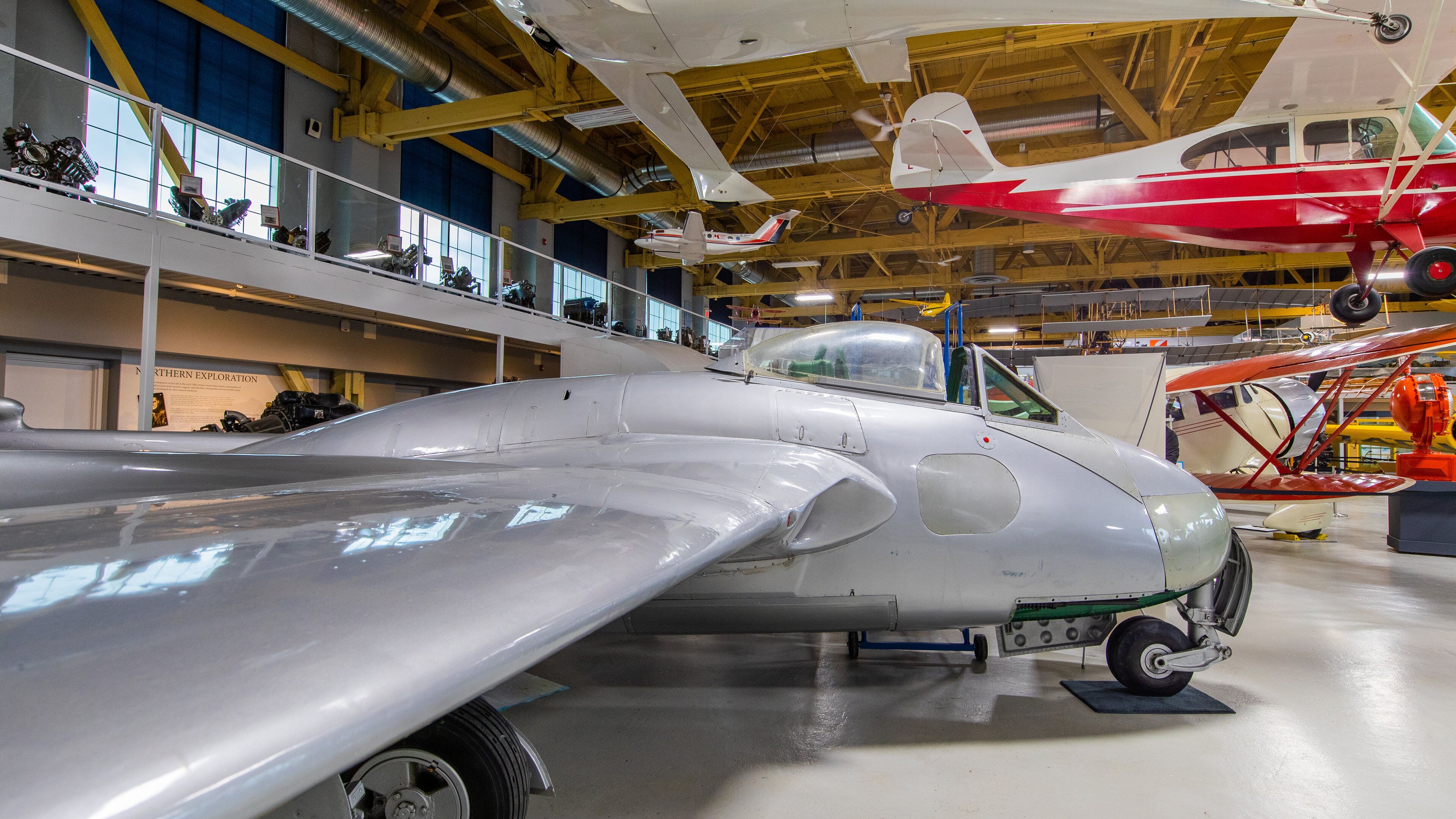 Aero Space Museum of Calgary showing interior views