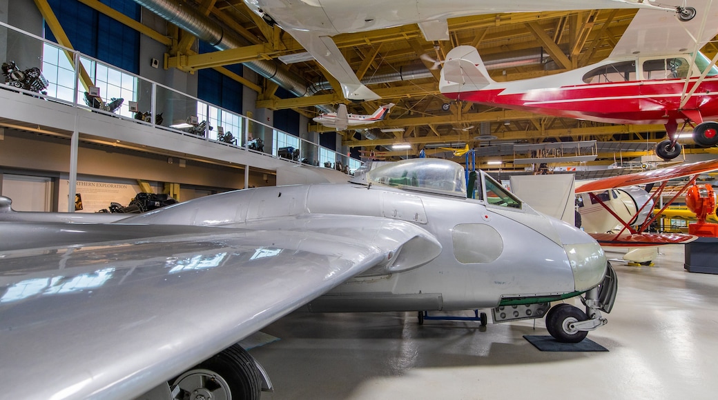 Aero Space Museum of Calgary showing interior views