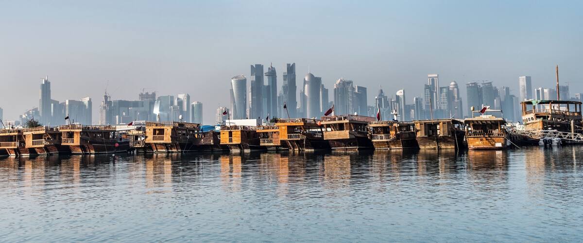 During the early morning or late afternoon the Dhow boats are parked in the bay next to the MIA and make for great shots