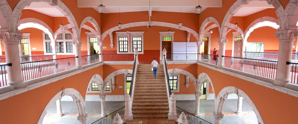 Aguascalientes Regierungspalast das einen historische Architektur und Innenansichten