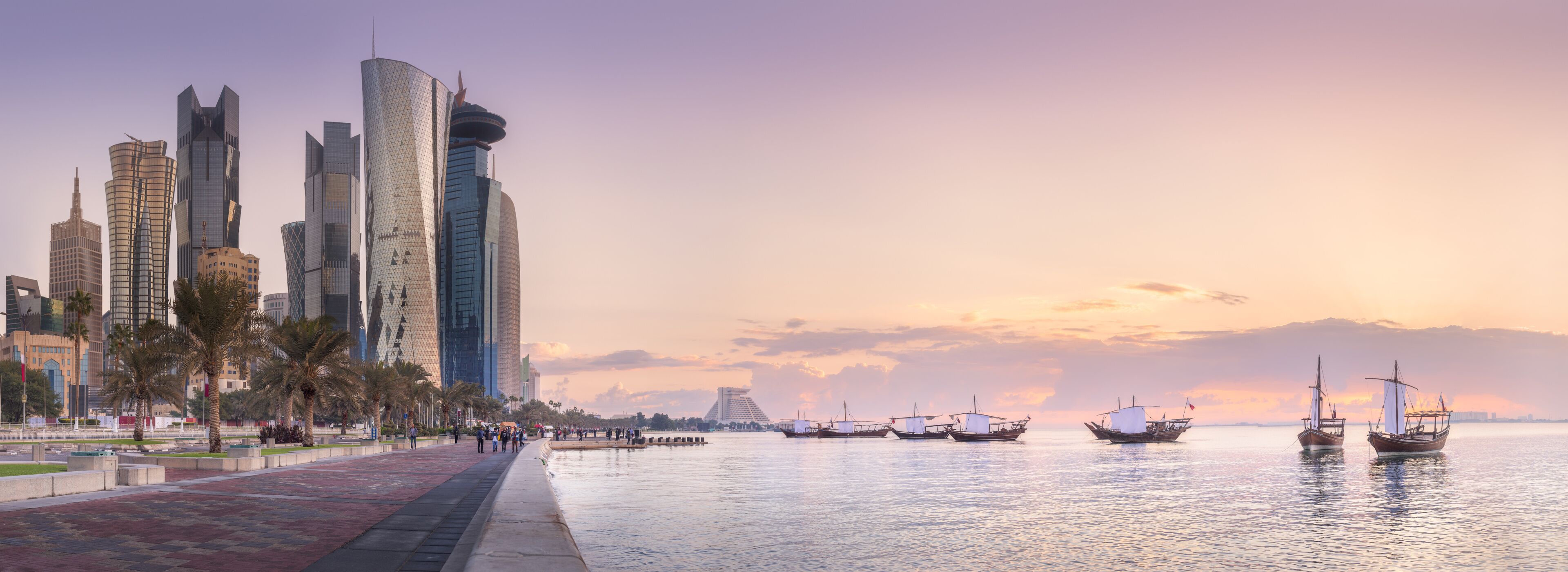 Skyline of West Bay and Doha City Center, Qatar