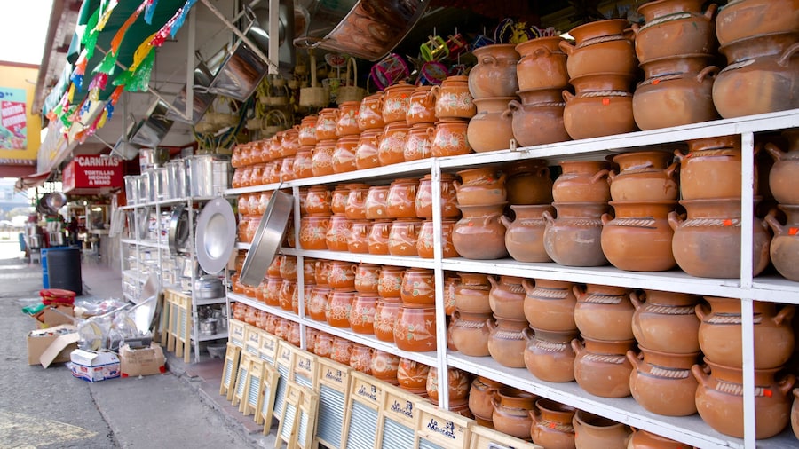 Mercado Hidalgo mostrando uma cidade e mercados