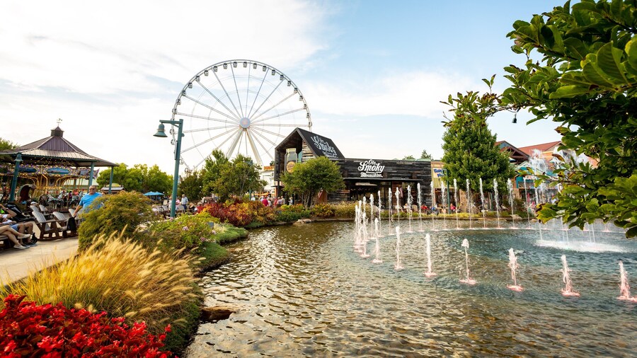 Island at Pigeon Forge which includes a fountain