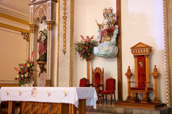 Nuestra Senora del Pilar Cathedral featuring religious aspects, a church or cathedral and interior views