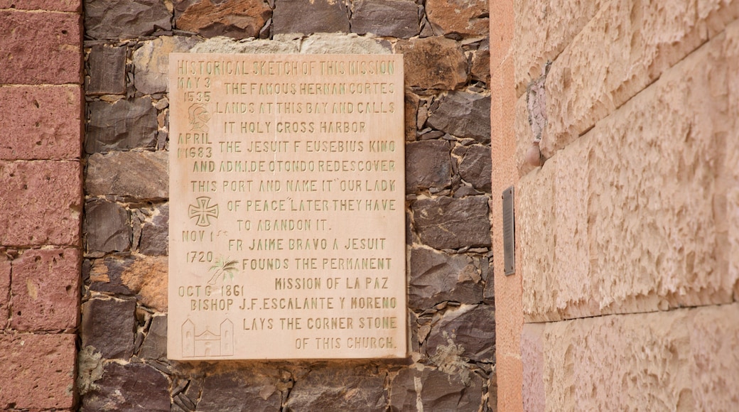 Nuestra Senora del Pilar Cathedral which includes signage
