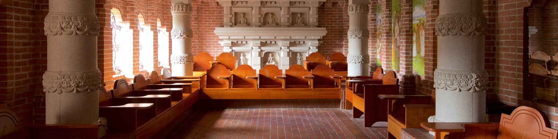 Cathedral of Learning which includes a church or cathedral and interior views