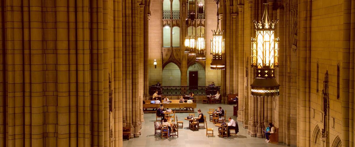 Cathedral of Learning featuring interior views, heritage elements and a church or cathedral