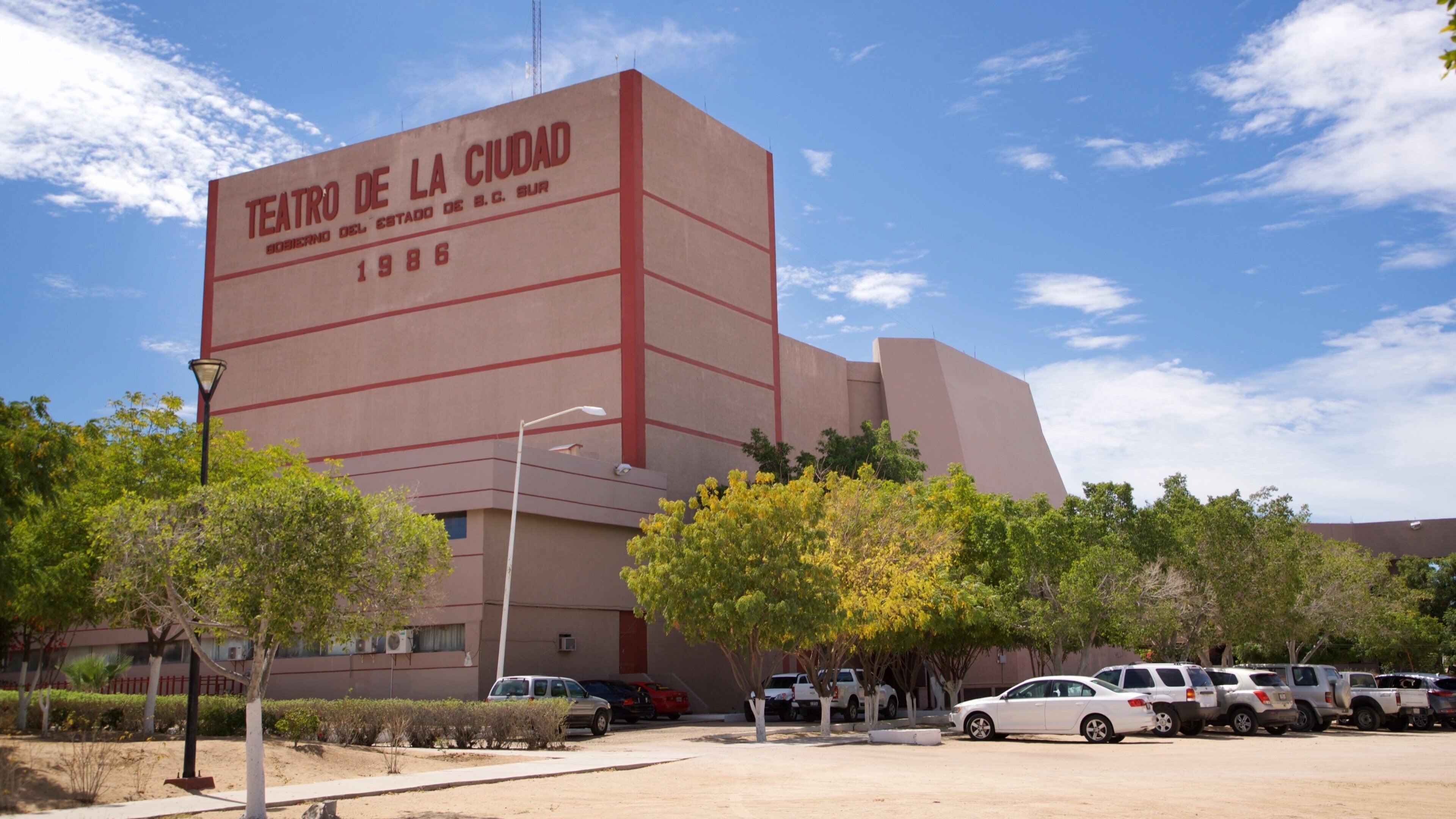 La Paz Theater which includes signage