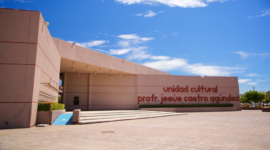 La Paz Theater showing signage