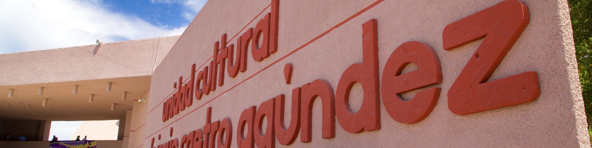 La Paz Theater which includes signage