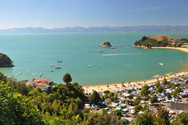 Kaiteriteri Camp & Beach Panorama, New Zealand