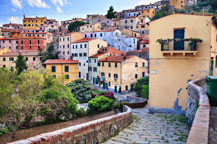 Streets of Rio Nell'Elba on Elba Island, Italy
