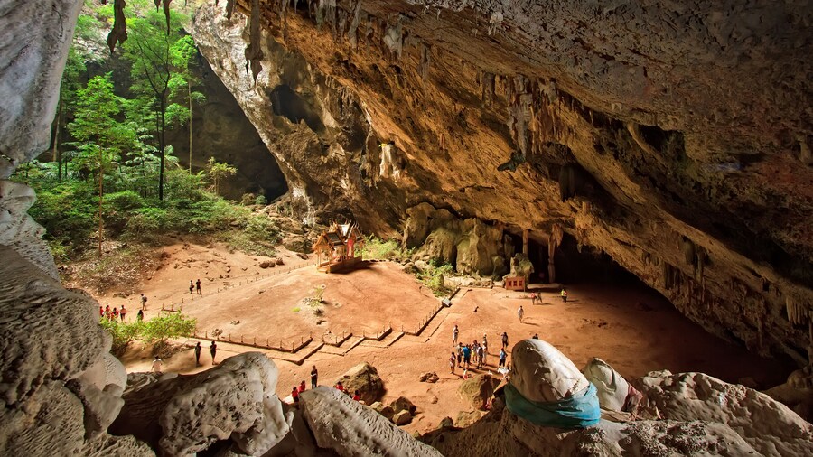 Pavillon in Phraya Nakorn cave nearby Hua Hin, Thailand. National Park Khao Sam Roi Yot