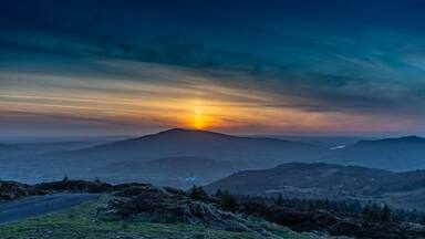 Areal view from Black Mountain, Clermont Carn, Co Louth, Ireland.