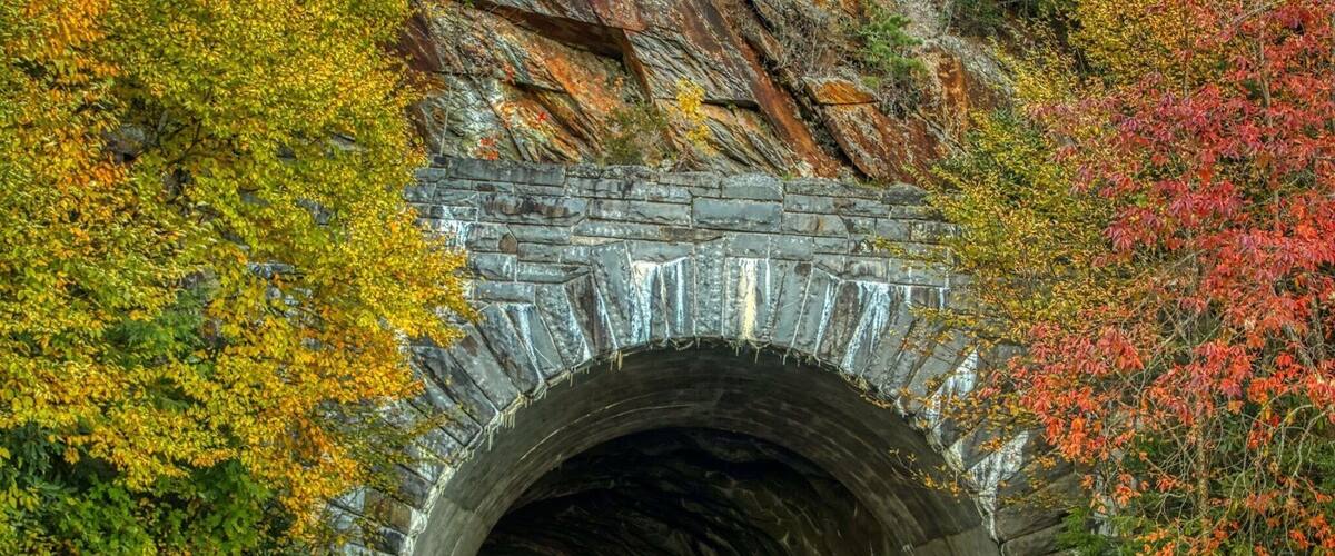 Rouge Ridge Tunnel near Asheville, NC on the Blue Ridge Parkway. GreatOutdoors