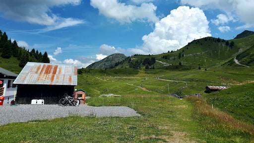 One of the most fantastic cycling climbs in the Alps. Great bar and restaurant on top too relax when you finally get there..
