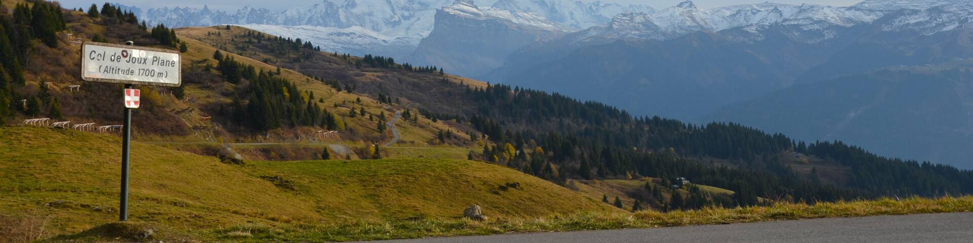 Col de Joux Plane, Altitude 1700m, With Mont Blanc in the Background