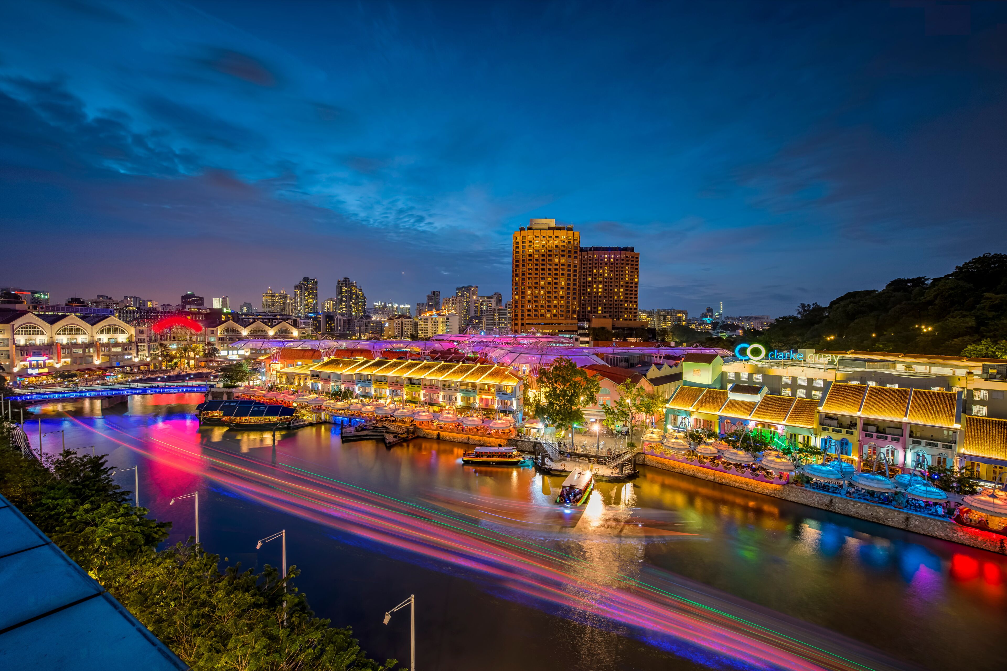 Clarke Quay at Singapore night : 31 JAN 2015