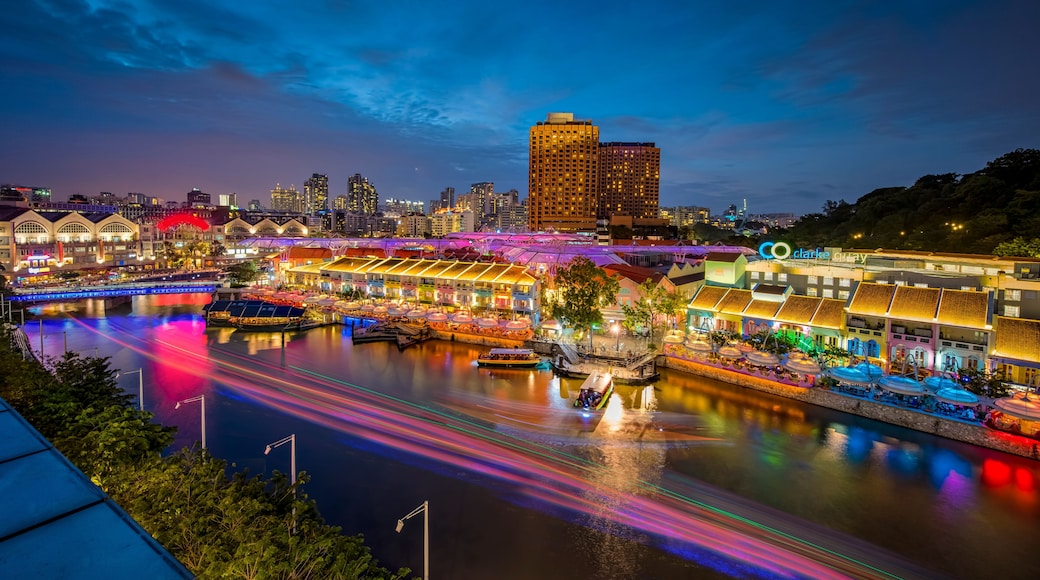 Clarke Quay at Singapore night : 31 JAN 2015