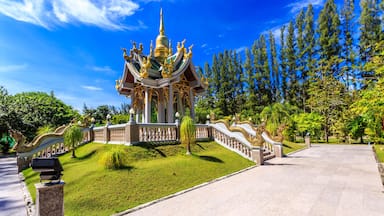 Wat Mai Khao temple at sunny day Phuket Thailand