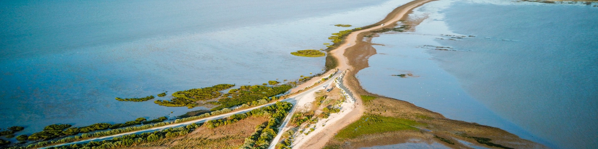 Road to the Madame island, which appears only on low tide