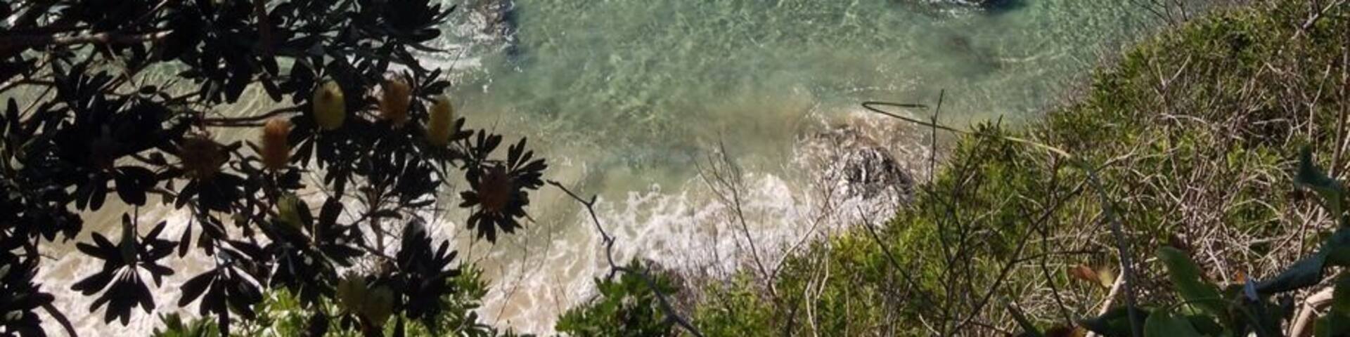 Broken Head is a beautiful beach about 6 ks south of Byron Bay. Do the walk around the headland to the edge of King's Beach. This is in the middle of winter!