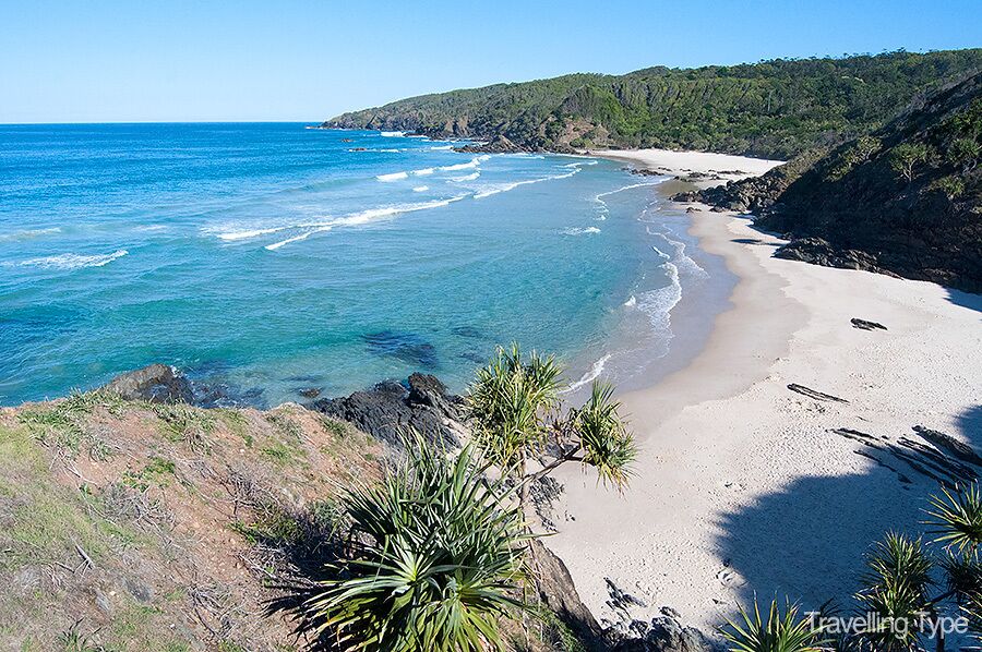 This is at the end of the walk along Broken Head headland, overlooking King's Beach. The headland walk is a must do if you're in the area. It only takes about 45 minutes return, yet it's one of the more spectacular walks I've ever done.