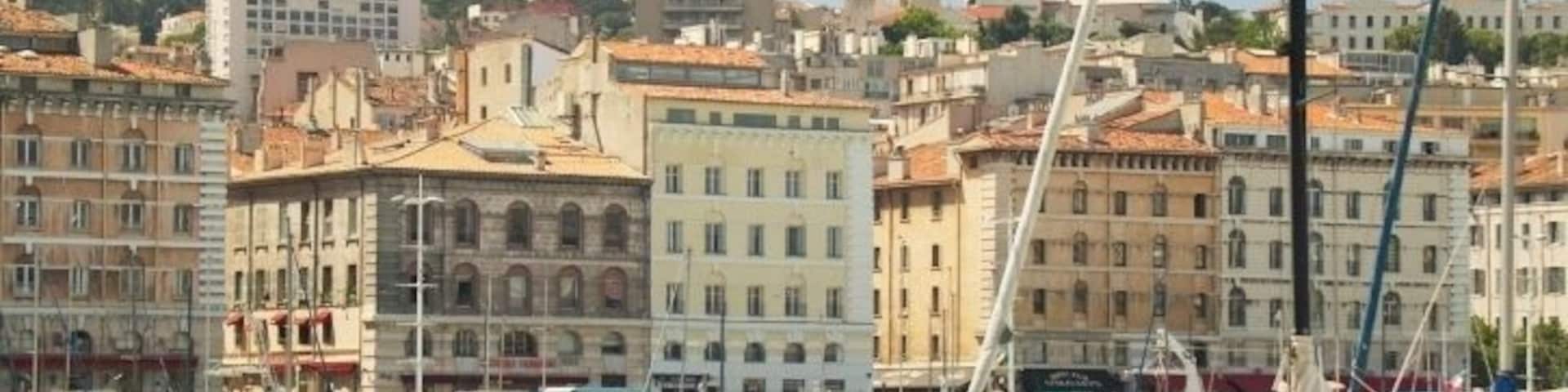 The town, harbor at Marseilles, France