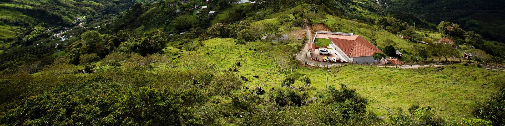 Cocorna, Antioquia - Colombia - Mountainous landscape of eastern Antioquia - Mountains, blue sky and trees
