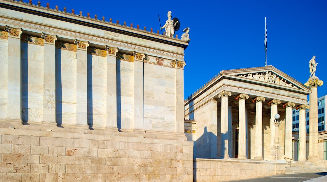 Atens akademi som visar historisk arkitektur och historiska element