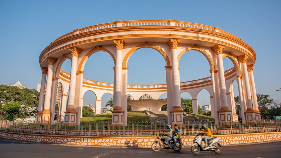 Utsav Chowk featuring heritage elements and motorcycle riding